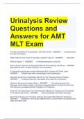 Urinalysis Review Questions and Answers for AMT MLT Exam