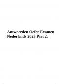 Antwoorden Oefen Examen Nederlands 2023 Part 2.