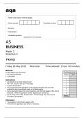aqa AS BUSINESS Paper 2 - (7131/2) Business 2 Question Paper 2023