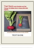 Completely Answered with Rationale-Lutz's Nutrition and Diet Therapy 7th edition by Erin E MAZUR TEST BANK A+ Verified.