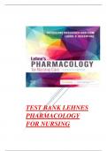 Test Bank Lehne's Pharmacology for Nursing Care, 11th Edition by Jacqueline Burchum, Laura Rosenthal Chapter 1-112 Complete Guide A+ 2023.