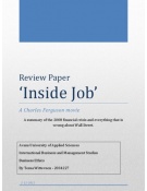 Review Paper 'Inside job' - A Charles Ferguson movie 