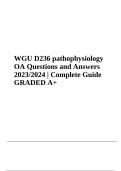 WGU D236 pathophysiology OA Questions and Answers 2023/2024 | Complete Guide GRADED A+