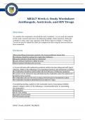 NR 567 Week 6 Study Worksheet Antifungals, Antivirals, and HIV Drugs Chamberlain
