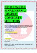 NR 511 / NR511 FINAL EXAM 2 GRADED COMPLETE SOLUTION