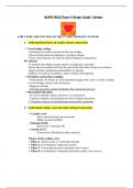 NURS 8022 Exam 3 Study Guide: Cardiac
