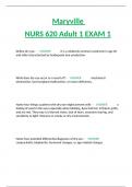 NURS 620 Adult 1 EXAM 1 Graded A+ 2023/2024