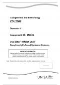 ZOL2602 Assignment 1 memo