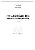 Human Sexuality in a World of Diversity 9e Spencer Rathus, Jeffrey Nevid, Lois Fichner-Rathus (Test Bank)