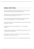 MANA 3320 FINAL/97 Questions With Updated Answers