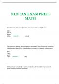 NLN PAX EXAM PREP: MATH