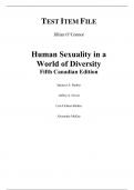 Human Sexuality in a World of Diversity, 5th Canadian Edition 5e Spencer Rathus, Jeffrey  Nevid, Lois Fichner, Rathus Edward, Herold Alex McKay (Test Bank)