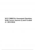 WGU D080 Pre-Assessment Questions With Correct Answers (Latest Graded A+ 2023/2024)