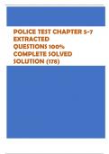 POLICE TEST CHAPTER 5-7  EXTRACTED QUESTIONS 100%  COMPLETE SOLVED  SOLUTION (178)