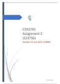COS3761 Assignment 2(ANSWERS) 2023 - Unique No: 523756 