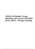 CHEM 210 Module 5 Final Exam Review Questions and Answers 2023/2024.