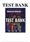 Test bank for Understanding Abnormal Behavior 11th Edition, Sue: ISBN-10 9781305088061 ISBN-13 978-1305088061, A+ guide.