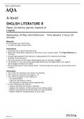 AQA  A-level ENGLISH LITERATURE B RATING Paper 1A	Literary genres: Aspects of tragedy MAY 2023