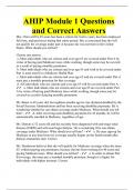 AHIP Module 1 Questions and Correct Answers