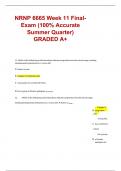 NRNP 6665 Week 11 Final-Exam (100% Accurate Summer Quarter) GRADED A+