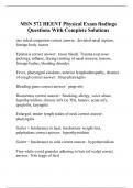 MSN 572 HEENT Physical Exam findings Questions With Complete Solutions