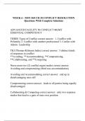 WEEK 6 - MSN 560 CH 20 CONFLICT RESOLUTION Questions With Complete Solutions