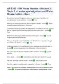 ABS360 - SW Home Garden - Module 2 - Topic 2 - Landscape Irrigation and Water Conservation - Quiz
