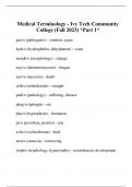 Medical Terminology - Ivy Tech Community College (Fall 2023) *Part 1*
