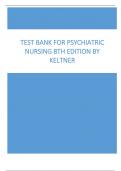 Test Bank for Psychiatric Nursing 8th Edition by Keltner