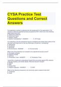 Bundle For CYSA Exam Questions and Answers All Correct