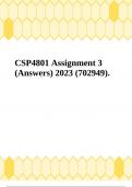 CSP4801 Assignment 3 (Answers) 2023 (702949).
