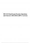 MN 553 Final Exam Questions With Answers 2023/2024 | Latest Update | 100% Correct