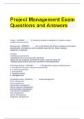Project Management Exam Questions and Answers 