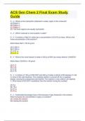 ACS Gen Chem 2 Final Exam Study Guide.latest 2023 graded a plus