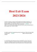 Hesi Exit Exam 2023/2024