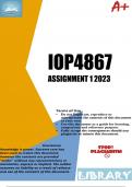 IOP4867 Assignment 1 2023