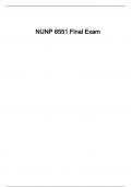 NUNP 6551 Final Exam All Questions Answered Correctly