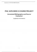 PHIL 347N Week 5 Course Project, Annotated Bibliography and Source Evaluation - Legalization of Prostitution