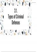 Types of criminal defenses