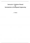 Introduction to Earthquake Engineering, 1e Hector Estrada (Solution Manual)