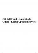 NR 228 Final Exam Study Guide | Latest Updated Review