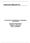 Introduction to Contemporary Geography 1e James Rubenstein, William Renwick, Carl Dahlman (Instructor Manual)