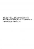 NR 228 FINAL EXAM QUESTIONS WITH CORRECT ANSWERS LATEST VERIFIED 2023/2024 (GRADED A+)