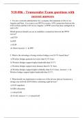 N10-006 - Transcender Exam questions with correct answers