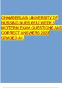 CHAMBERLAIN UNIVERSITY OF NURSING NURS 6512 WEEK 6 MIDTERM EXAM QUESTIONS AND CORRECT ANSWERS 2023 GRADED A+.