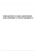 NURS 629 MVU EXAM 1 QUESTIONS AND ANSWERS | LATEST GRADED A+