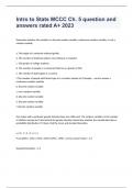 Intro to Stats MCCC Ch. 5 question and answers rated A+ 2023