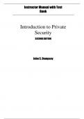 Introduction to Private Security, 2e John Dempsey (Instructor Manual with Test Bank)