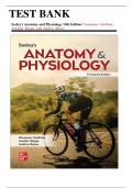 Seeley's Anatomy and Physiology, 13th Edition by VanPutte Test Bank |Chapter 1-29 | Complete Guide Newest Version 2023