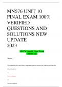 Exam (elaborations) MN576 